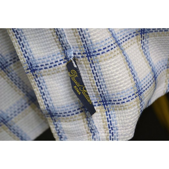 DAVID SADDLER‎ Men's Long Sleeve Spread Collar Dress Shirt SIZE MEDIUM - Picture 6 of 7